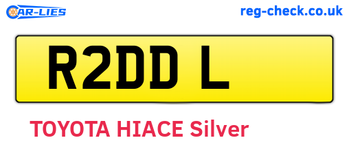 R2DDL are the vehicle registration plates.
