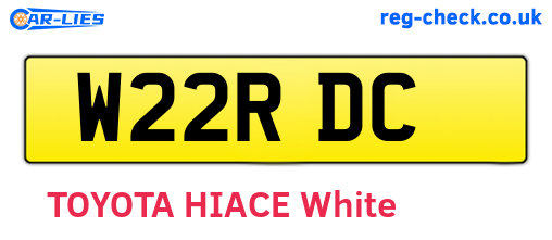 W22RDC are the vehicle registration plates.