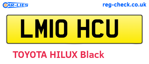 LM10HCU are the vehicle registration plates.