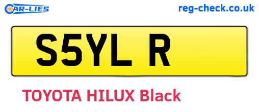 S5YLR are the vehicle registration plates.