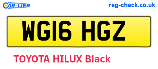 WG16HGZ are the vehicle registration plates.