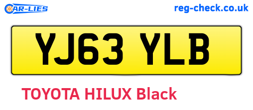 YJ63YLB are the vehicle registration plates.