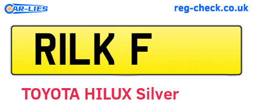 R1LKF are the vehicle registration plates.