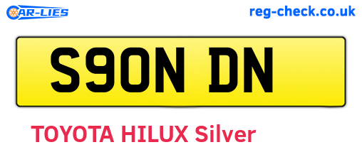 S90NDN are the vehicle registration plates.