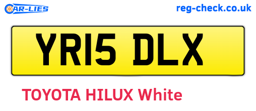 YR15DLX are the vehicle registration plates.