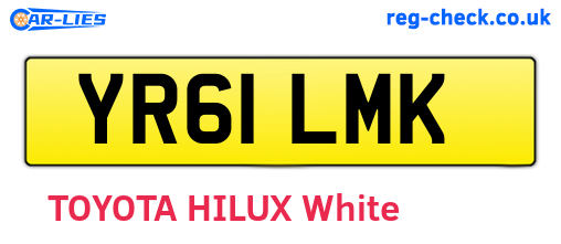 YR61LMK are the vehicle registration plates.