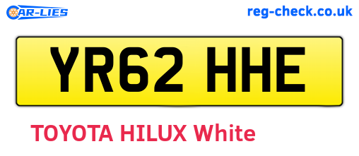YR62HHE are the vehicle registration plates.