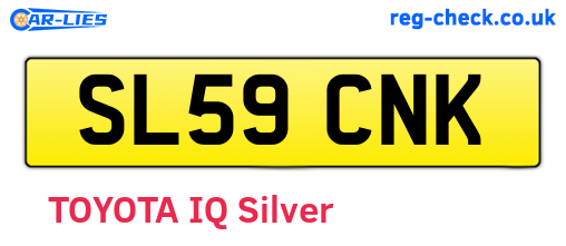 SL59CNK are the vehicle registration plates.
