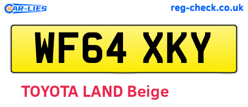 WF64XKY are the vehicle registration plates.