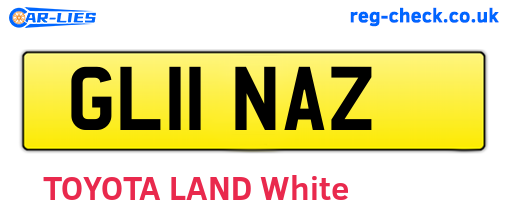 GL11NAZ are the vehicle registration plates.