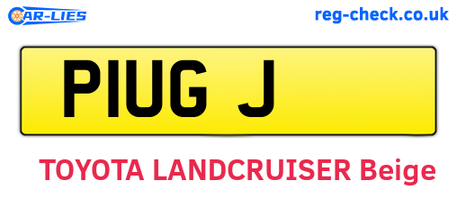 P1UGJ are the vehicle registration plates.
