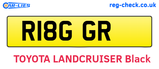 R18GGR are the vehicle registration plates.