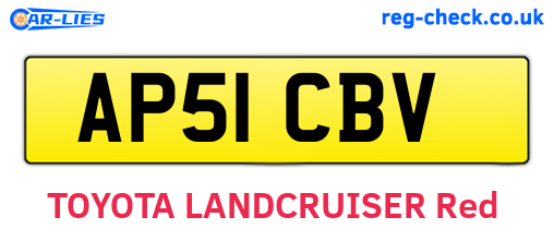 AP51CBV are the vehicle registration plates.