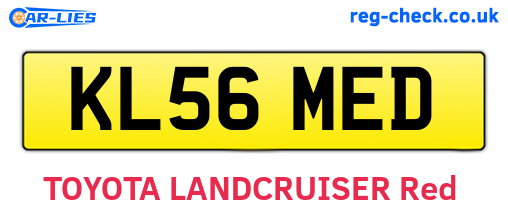 KL56MED are the vehicle registration plates.