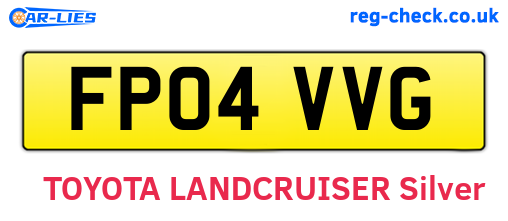 FP04VVG are the vehicle registration plates.