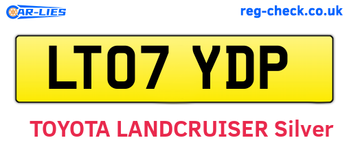 LT07YDP are the vehicle registration plates.