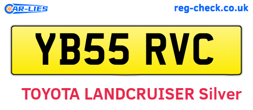 YB55RVC are the vehicle registration plates.