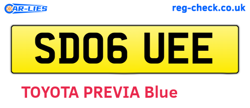 SD06UEE are the vehicle registration plates.