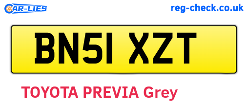 BN51XZT are the vehicle registration plates.