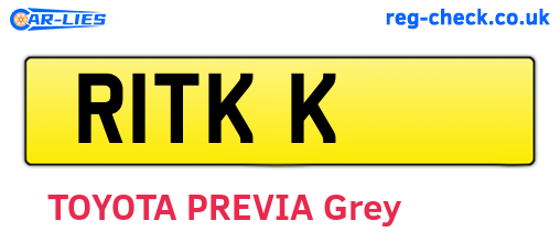 R1TKK are the vehicle registration plates.