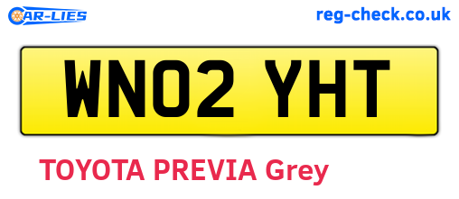 WN02YHT are the vehicle registration plates.