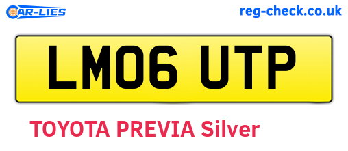 LM06UTP are the vehicle registration plates.