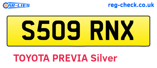 S509RNX are the vehicle registration plates.