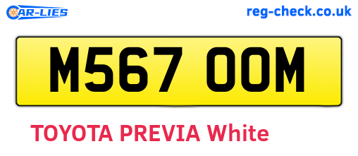M567OOM are the vehicle registration plates.