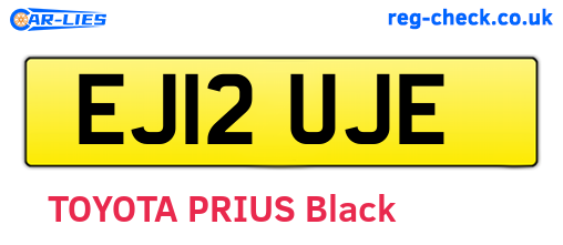 EJ12UJE are the vehicle registration plates.