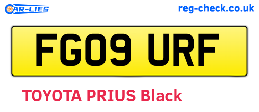 FG09URF are the vehicle registration plates.