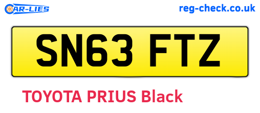 SN63FTZ are the vehicle registration plates.
