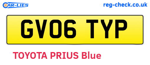 GV06TYP are the vehicle registration plates.