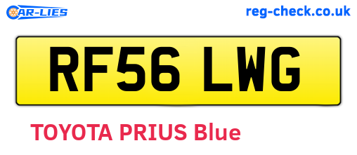 RF56LWG are the vehicle registration plates.