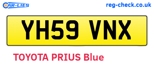 YH59VNX are the vehicle registration plates.