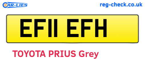 EF11EFH are the vehicle registration plates.