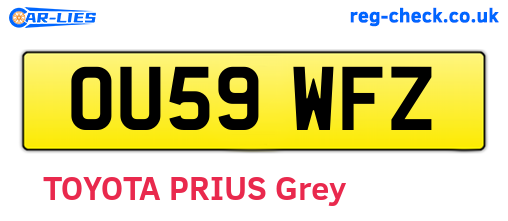 OU59WFZ are the vehicle registration plates.