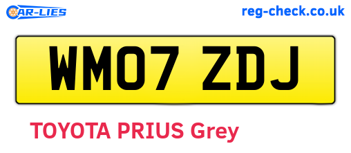 WM07ZDJ are the vehicle registration plates.