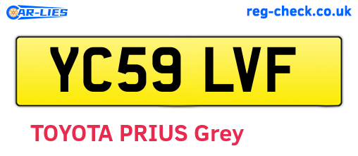 YC59LVF are the vehicle registration plates.