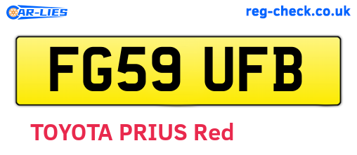 FG59UFB are the vehicle registration plates.