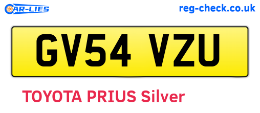 GV54VZU are the vehicle registration plates.