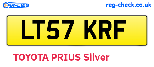 LT57KRF are the vehicle registration plates.