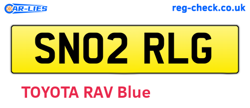 SN02RLG are the vehicle registration plates.
