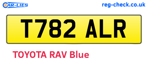 T782ALR are the vehicle registration plates.