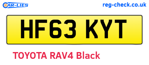 HF63KYT are the vehicle registration plates.