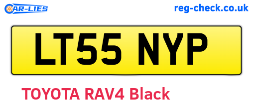 LT55NYP are the vehicle registration plates.