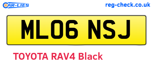 ML06NSJ are the vehicle registration plates.