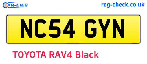 NC54GYN are the vehicle registration plates.