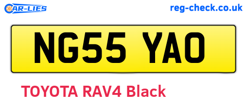 NG55YAO are the vehicle registration plates.