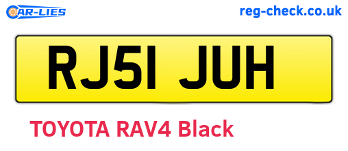 RJ51JUH are the vehicle registration plates.