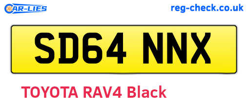SD64NNX are the vehicle registration plates.